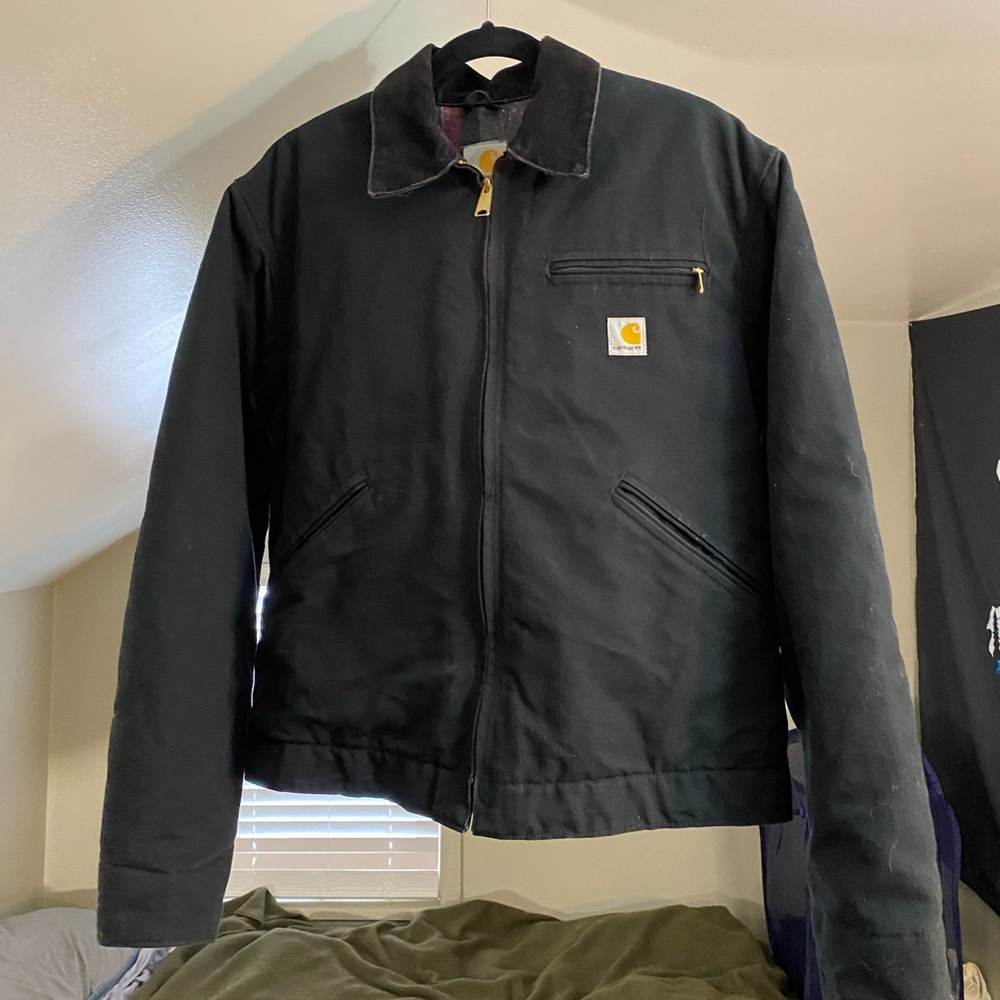 Vintage Carhartt blanket lined Detroit Jacket/ J01 BLK/ Made in USA